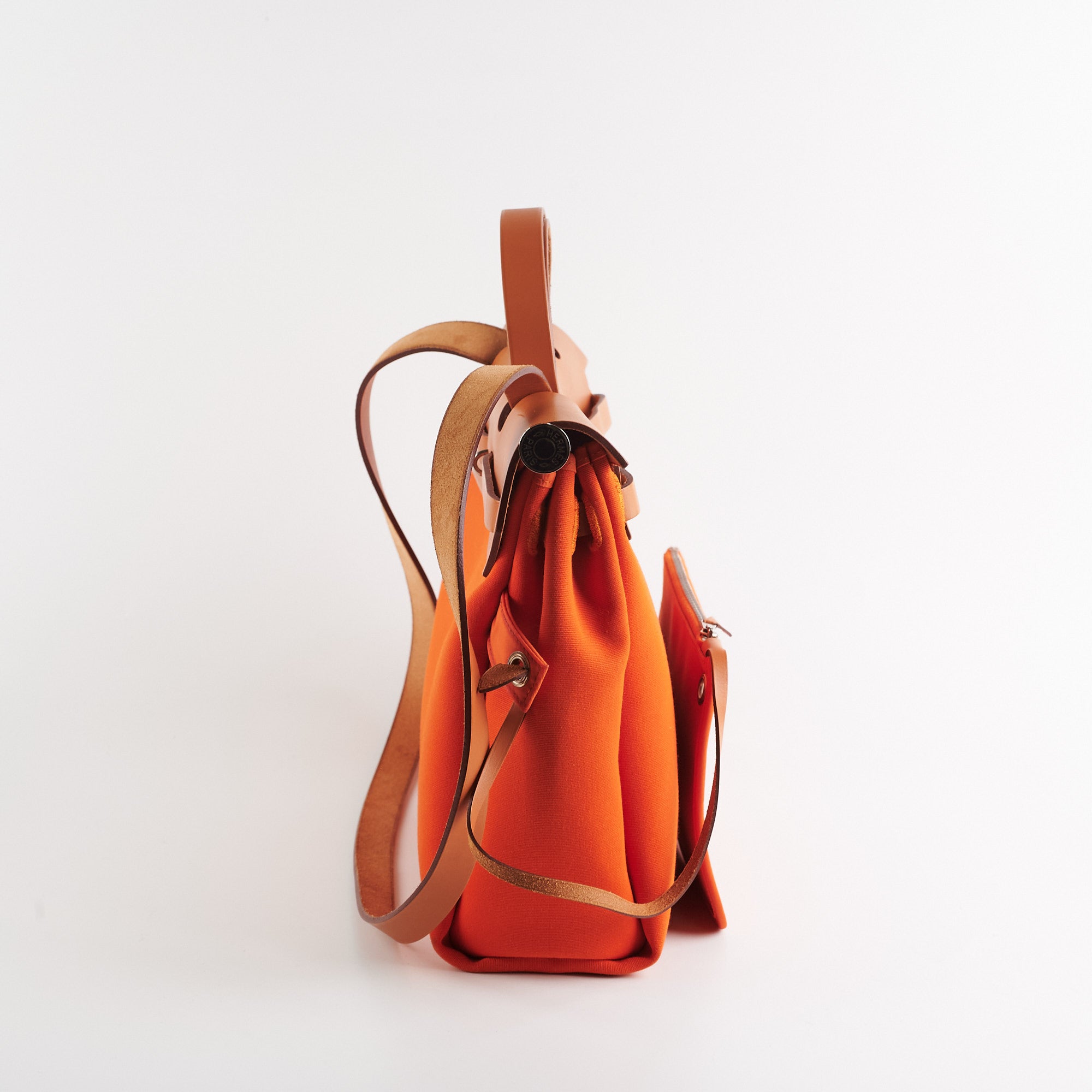 Authentic Hermes Herbag Backpack Handbag Red & Orange (item #1065088)