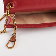 Gucci Chevron Wallet On Chain (Red)
