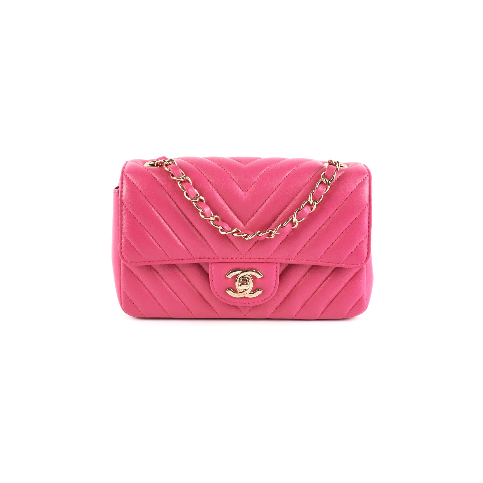 BagButler - The Chanel Pink Chevron Mini Flap bag is undeniably one of the  most-adored pieces by our rental fashion lovers!⁠ ⁠ In a whimsical pink  hue, this one adds an ultra-feminine
