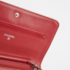 Chanel Wallet On Chain (WOC) Red