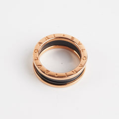Bvlgari B.Zero Ring Black/Rose Gold (Size 59)