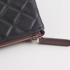 Chanel Black Pouch Cosmetic Bag Clutch Black