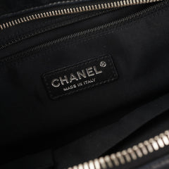 Chanel Quilted Bowling Handbag Black
