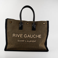 Saint Laurent Rive Gauche Tote Bag Black/Beige