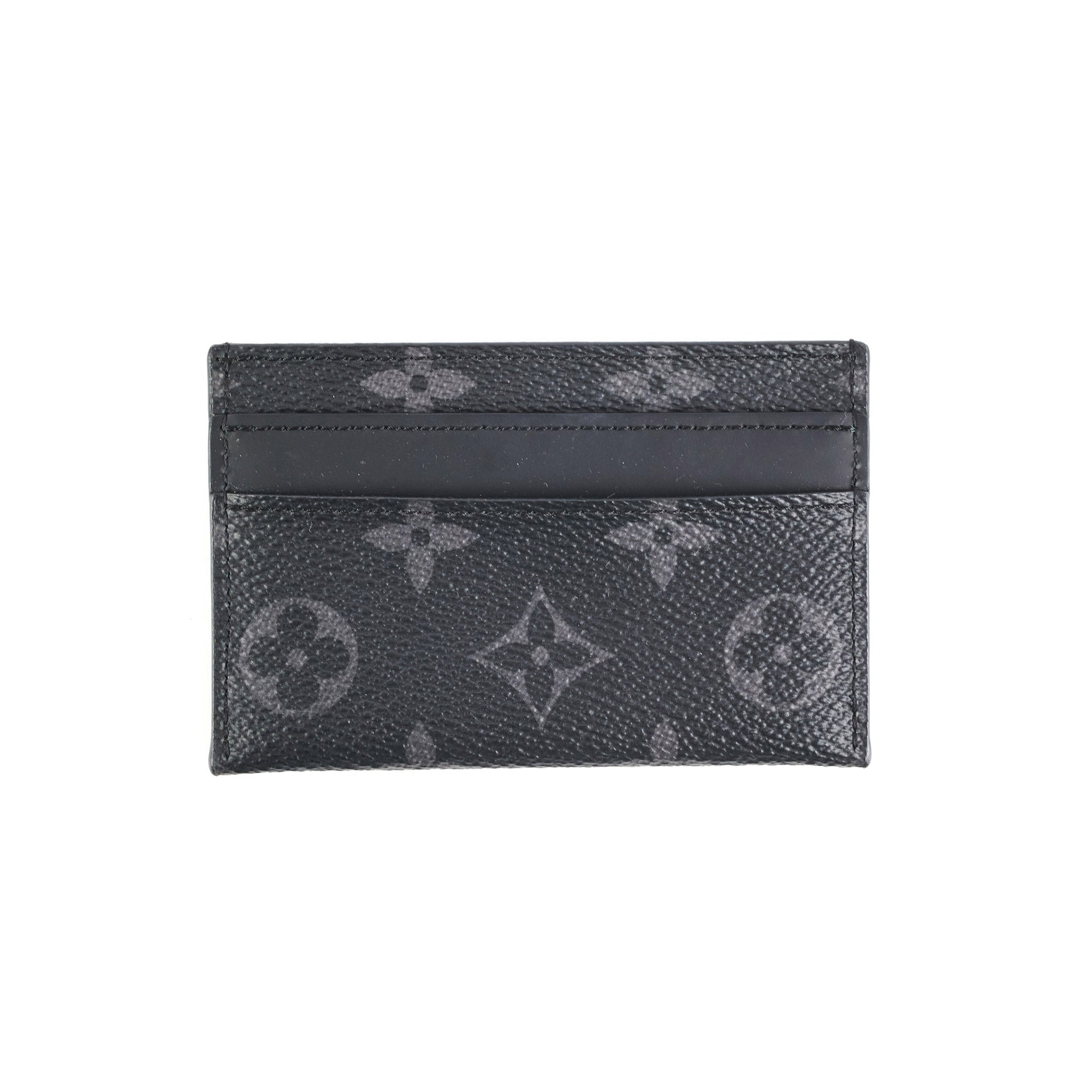 Shop Today Black LV Leather Card Holder