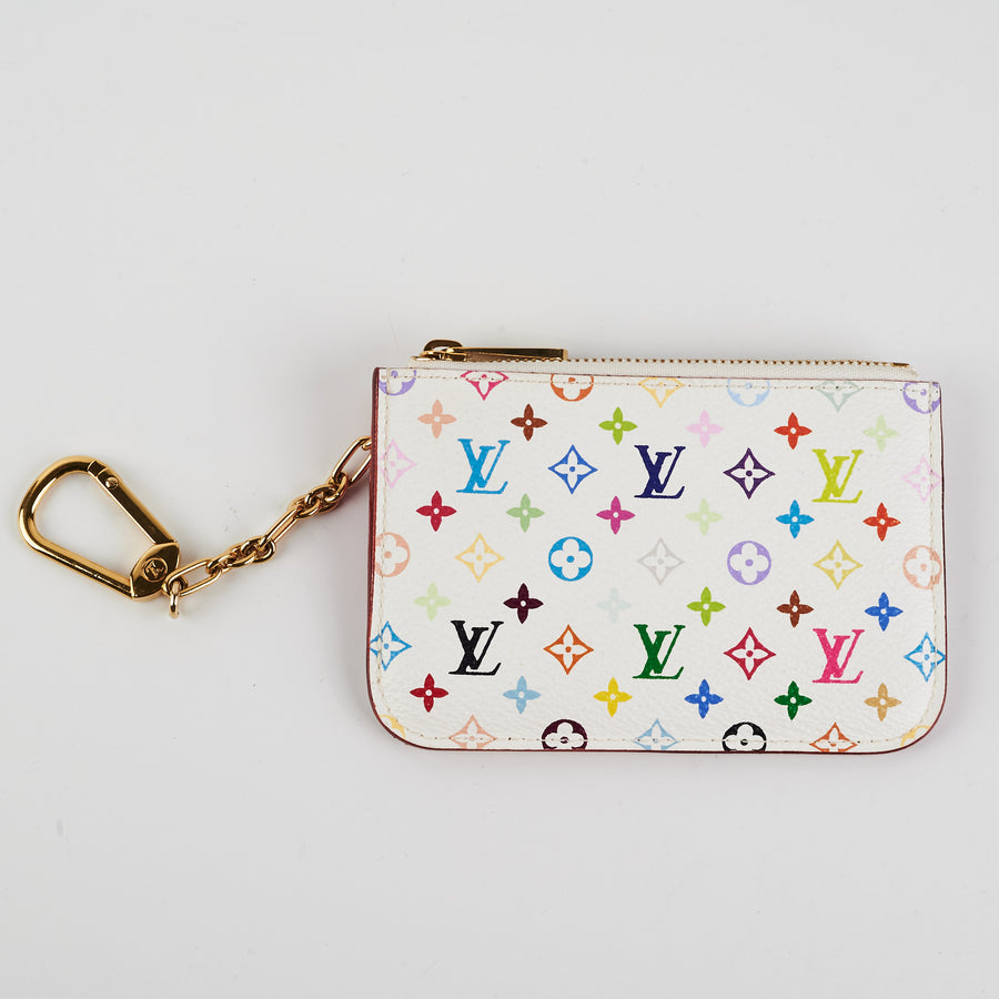 Louis Vuitton Monogram Multicolor Key Pouch White