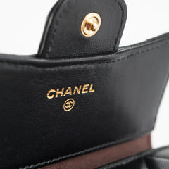 Chanel Black Quilted Lambskin Flap Wallet