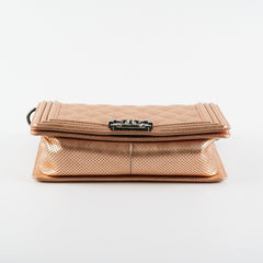 Chanel Boy Bag Perforated Rose Gold