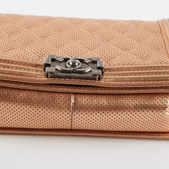 Chanel Boy Bag Perforated Rose Gold