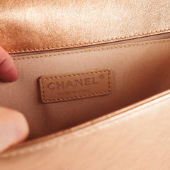 Chanel Boy Bag Perforated Rose Gold