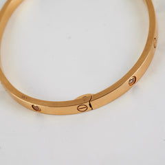 Cartier SM Love Bangle with 6 Diamonds Yellow Gold 17