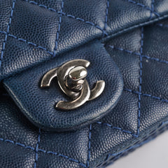 Chanel Mini Rectangular Blue Caviar