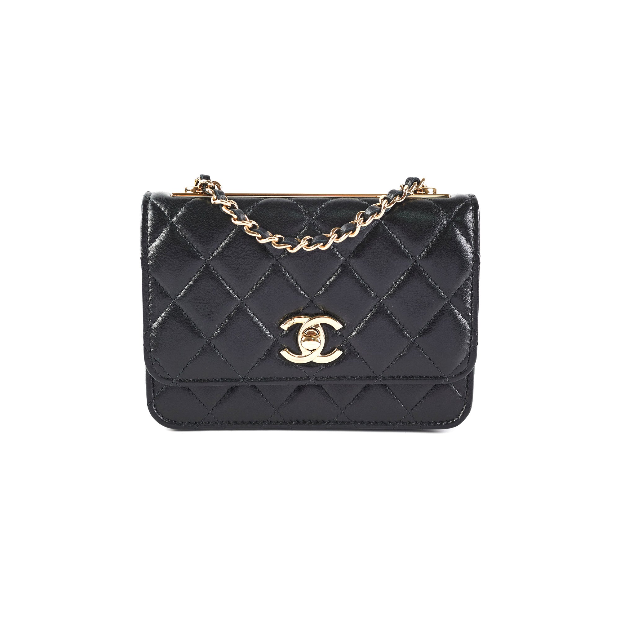 Chanel mini wallet on chain black Clearance