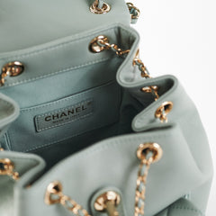 Chanel Mini Duma Backpack Grey/Blue (Microchip)