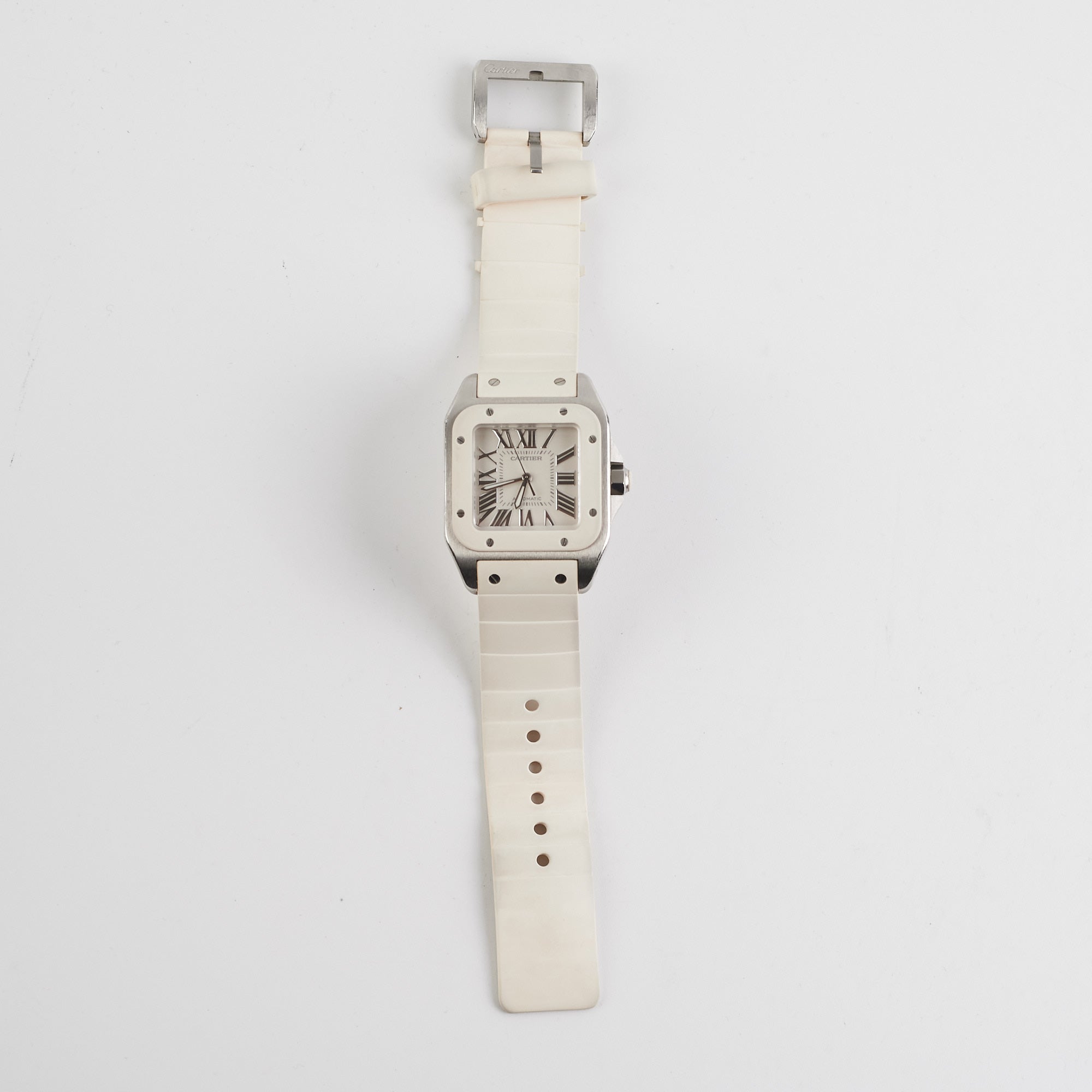 Cartier Santos 100 W200737G White Dial  Swiss Watch Trader