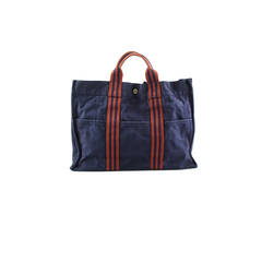 Hermes Canvas Tote Navy