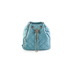 ITEM 16 - Chanel Drawstring Bucket Bag Light Blue
