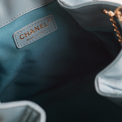 ITEM 16 - Chanel Drawstring Bucket Bag Light Blue