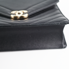 ITEM 5 - Chanel Chevron Crossbody Flap Bag Black