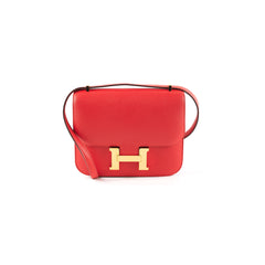 Hermes Constance 18 Rouge Tomate Stamp A