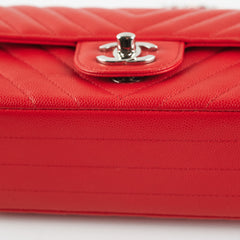 Chanel Mini Rectangular Cavair Red