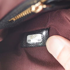 Chanel Medium O case Pouch Clutch Caviar Black