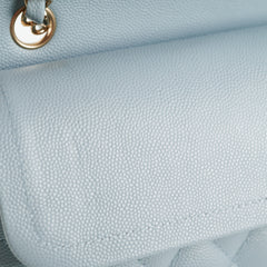 Chanel Classic Flap Medium/Large Light Blue Caviar 22P (Microchipped)