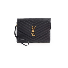 Saint Laurent Wristlet Clutch Black