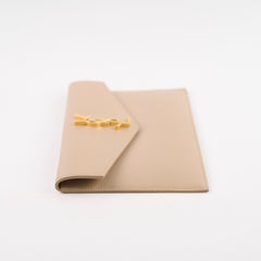 Saint Laurent Uptown Clutch Beige