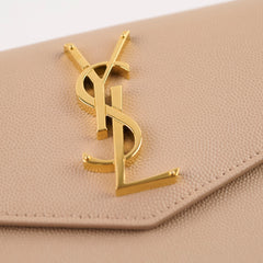 Saint Laurent Uptown Clutch Beige