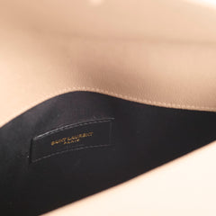 Saint Laurent Uptown Clutch Beige