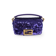 Fendi Mini Sequin Baguette Purple Rain