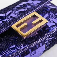 Fendi Mini Sequin Baguette Purple Rain