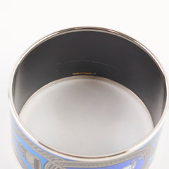 Hermes Grand Apparat Extra Wide Enamel Bangle Blue