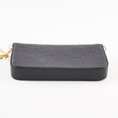 Louis Vuitton Pochette Felicie Monogram Empreinte Leather Black