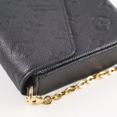 Louis Vuitton Pochette Felicie Monogram Empreinte Leather Black