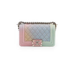 Chanel Small Rainbow Multicolor Boy Bag Caviar