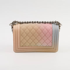 Chanel Small Rainbow Multicolor Boy Bag Caviar