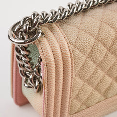 Chanel Small Rainbow Multicolor Boy Bag Caviar