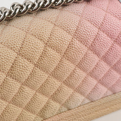 Chanel Small Rainbow Multicolor Boy Bag Caviar