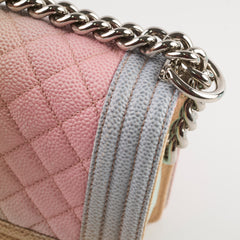 Chanel Small Rainbow Multicolor Boy Bag Caviar