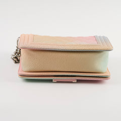 Chanel Small Rainbow Multicolor Boy Bag Caviar
