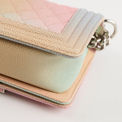 Chanel Small Rainbow Multicolor Boy Bag Caviar