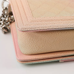 Chanel Small Rainbow Multicolor Boy Bag Caviar