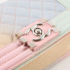 Chanel Small Rainbow Multicolor Boy Bag Caviar