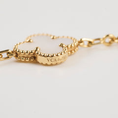 Van Cleef & Arpels VCA 5 Motif Mother of Pearl Bracelet