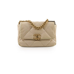 Chanel 19 Small Lambskin Sand Beige