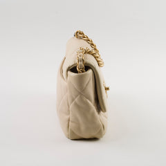 Chanel 19 Small Lambskin Sand Beige