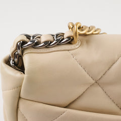 Chanel 19 Small Lambskin Sand Beige