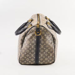 Louis Vuitton Speedy 30 Bandouliere Denim Monogram Fabric Blue